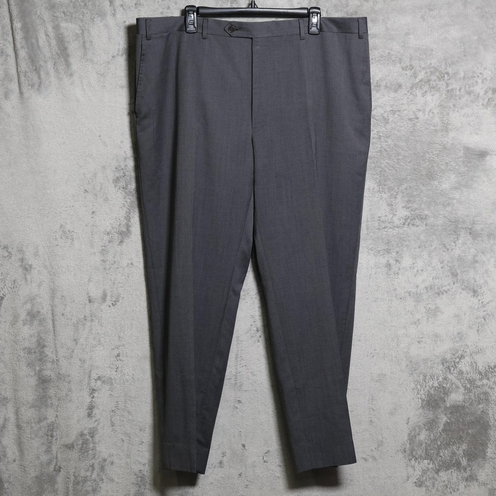 Canali Pants Mens 42x30 Gray Wool Dress Pleated Office Formal Trousers Slacks